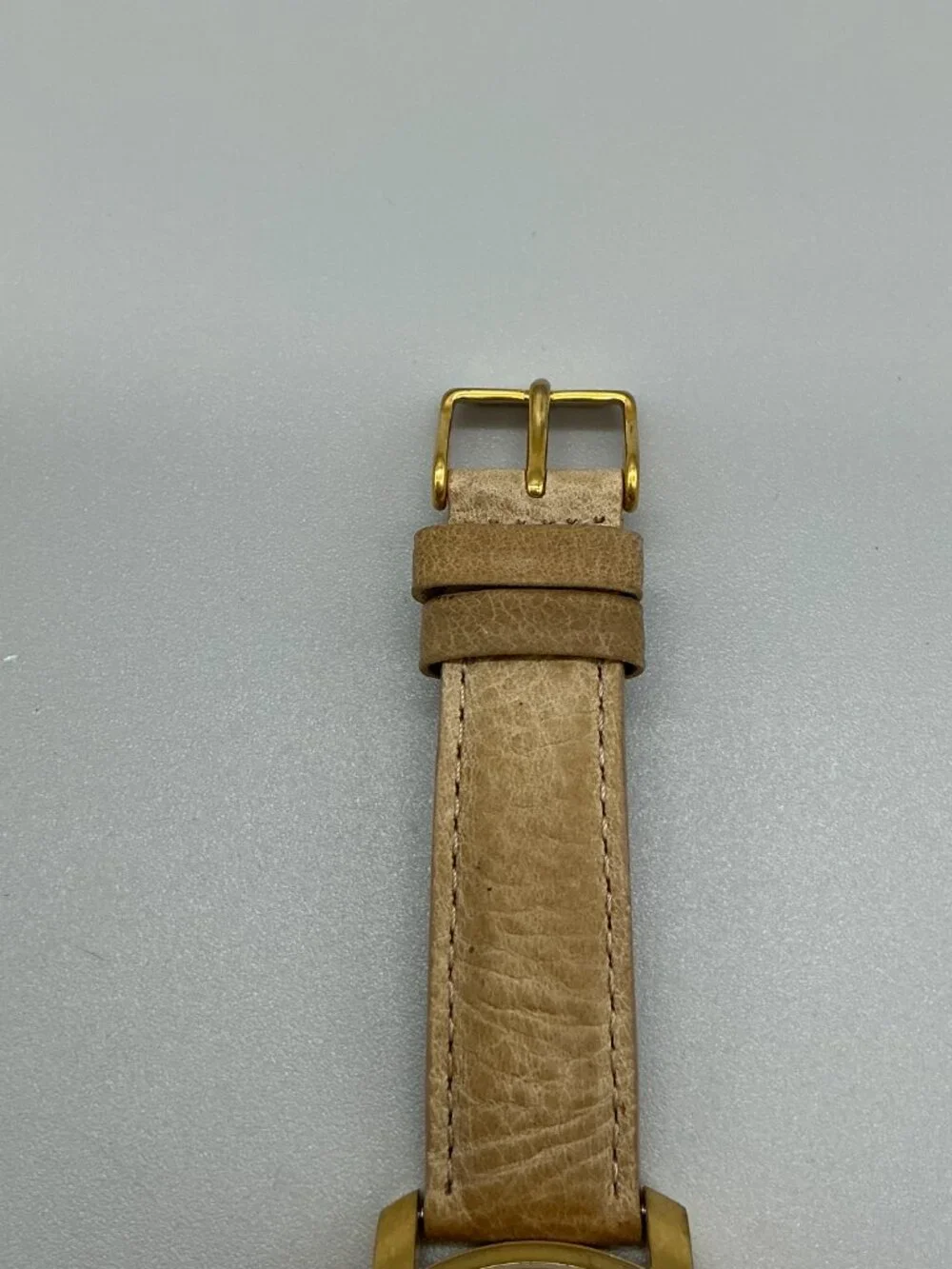 MVMT Gold Pearl Womens Watch 38mm MOP Dial Gold Tone Leather Date New Battery